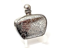 Lutz & Weiss Jugendstil Parfüm Fläschchen Flakon Silber Versilbert um 1900