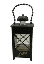 Schnapslaterne Flasche der Fa. Scheibel mit Schweizer Spieluhr aus den 50er Jahr