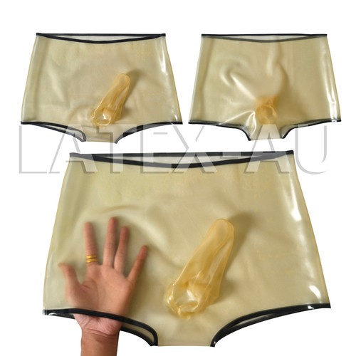 Clear latex sexy shorts mit - sexy,