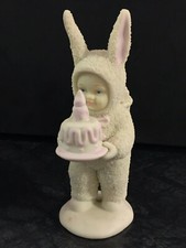 Figur Snow Baby Dept. 56 Porzellan Snowbabies Bunny Ostern mit Kuchen Geschenk