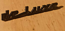 Original Trabant 601 deluxe Emblem DDR Schriftzug schwarz Kunststoff Abzeichen