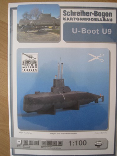 Boot schiff kartonbausatz - u-boot, u9