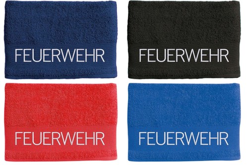 Feuerwehr handtuch bestickt - feuerwehr,