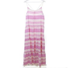 FLOWERS FOR FRIENDS Kleid Maxikleid Dress Muster Rosa Offwhite Gr. 38 M