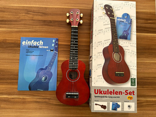 Ukulele set braun saiten - ukulele,