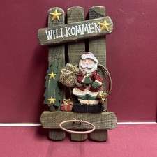 Weihnachten Kerzenhalter Holz Willkommen 