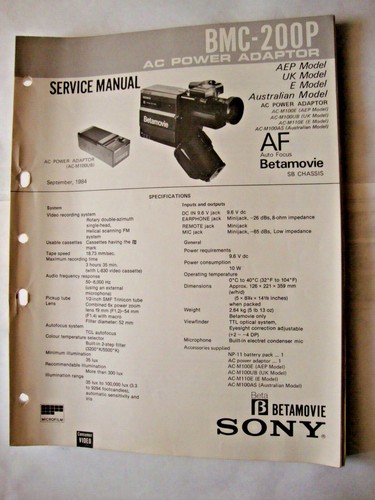 Bmc 200p original sony service - original,