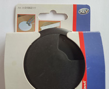 2x REV: Kabeldurchlass/ Kabelführung/ Kabeldose schwarz 59 mm  für Schreibtisch