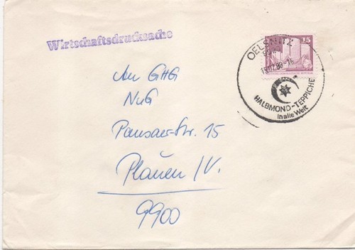 Ddr brief mit sst - brief, oelsnitz