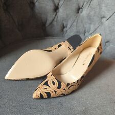 Pumps Chapeau Noir Gr.  37,5  Damen Kork Leder Schwarz Natur sehr bequem NP 129€