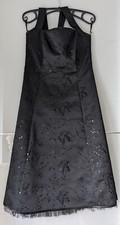 Kleid Knielang Schwarz Konfirmation Hochzeit Ballkleid