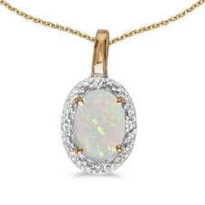 LXR 10k Gelbgold Oval Opal und