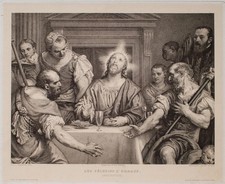Das letzte Abendmahl Passion Christus unbekannt Heliogravüre