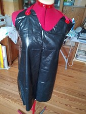 Gummi Schürze - schwarz - 70 x 75 cm - PVC - kein Latex - Busenschürze