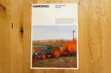 HANOMAG Schlepper Prospekt Typ Granit 500 mit 40 PS 2 Seiten 1965