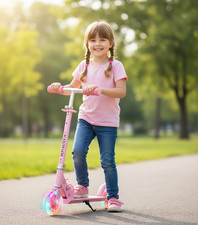 Kinder Roller Scooter Cityroller mit 2 LED Räder Höheverstellbare Jungen Mädchen