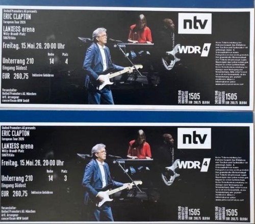 Eric clapton tickets köln - 2x,