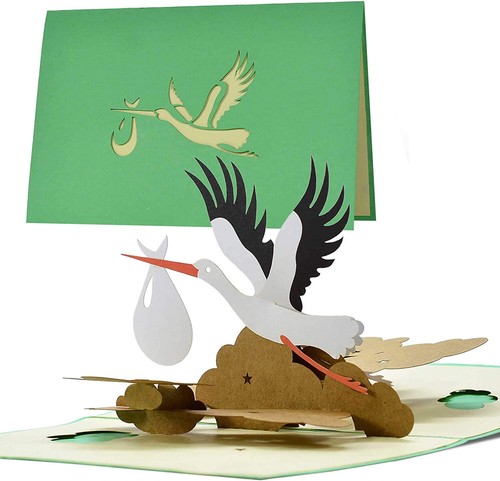 Pop klappkarte storch - klappkarte,