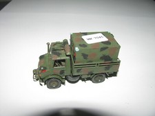 Roco Minitanks MB Unimog U 1300 Flecktarn gesupert mit Container. schönes Modell