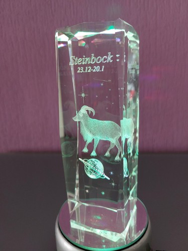 Laser gravur glasblock - 3d,