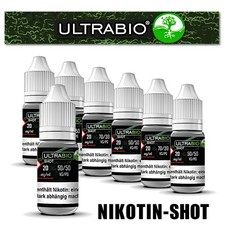 20mg ULTRABIO Nikotin Shots 10x10ml 50/50 - 70/30 Nikotinshot Base für E Liquid