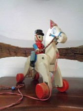 Nachziehspielzeug Reiter Mit Weißem Pferd Spielzeug (025)