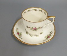 Kaffeetasse mit UT Rosenthal Sanssouci Moosrose Goldrand elfenbein Pastorale