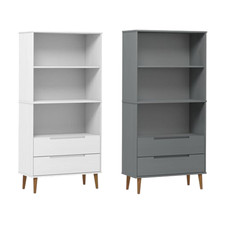 Bücherregal Bücherschrank Schrank Aktenregal 85x35x170,5 cm Massivholz Kiefer