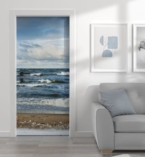 Türtapete Türposter Türfolie selbstklebend Wellen Türaufkleber Folie