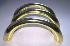 Bügelgriff Griff halbrund gold - farben gewölbt  BA 64 mm 3 Stk. vorh.