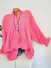 Italy Damen Bluse Neon Pink