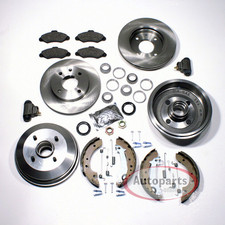 Bremsen Set Ø 239 mm vorne + Bremstrommel Satz Ø 203 mm hinten für Ford Escort