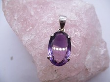 Edler Amethyst Anhänger oval