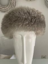 Stirnband Echtfell Pelz Kragen Halstuch Schal Größe 56,5 Farbe Grau Sehr Gut