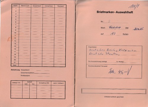 Briefmarken auswahlheft mit - briefmarken-auswahlheft,