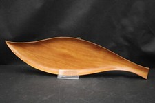 Schale aus Teakholz Obstschale Blattform Mid Century Teak Vintage Länge 47 cm