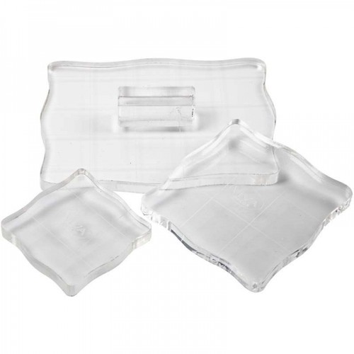 Acryl stempelblock 3er set - -,