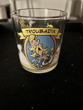 TROUBADIX. Vintage Glas .Nutella Sammelglas . Asterix & Obelix .