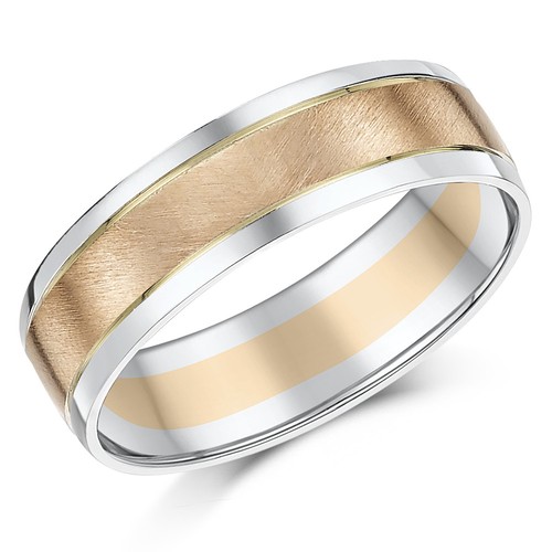 9ct zwei farbiger roségold - zwei,