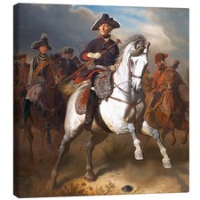Leinwandbild Friedrich der Große zu Pferde - Wilhelm Camphausen