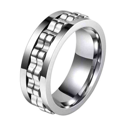 Edelstahl herrenring drehbar - edelstahl,