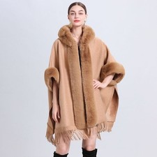 Faux Pelz Poncho Damen Cape