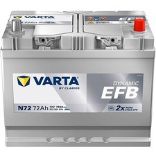 VARTA Dynamic EFB N72 Starterbatterie 12V 72Ah 760A/EN B01 Batterie