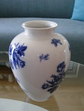 Heinrich Bavaria Selb Vase Blumenvase Flower Vase Weiß White Kobalt Cobalt 40er