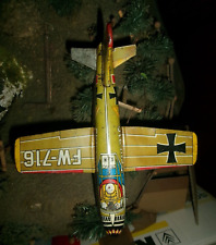 Blechspielzeug Focke Wulf 2WK Flugzeug mit Zahnradmotor FW 716 Plane Tin toy