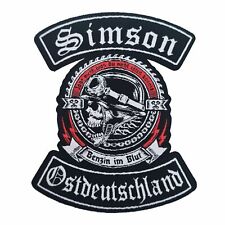 Aufnäher Patch Simson Ostdeutschland Totenkopf Patch DDR moped motorrad 