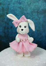 Handarbeit süß HASE Hase Mädchen Geburtstag Babyparty Ostern Fondant Tortenaufleger
