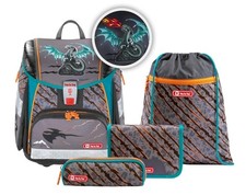 Step by Step Touch 2 Flash  Fire Dragon 4-Teilig Schulranzen Set / Rucksack Set