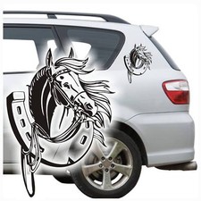 Pferd Pferde Hufeisen Sticker Decal Autoaufkleber Ranke Auto Aufkleber A189