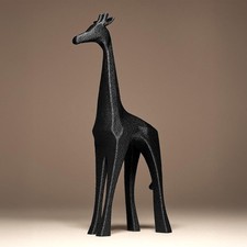 Giraffe Statue | Giraffe Figur Skulptur | Moderne Low Poly Deko | Dark Art